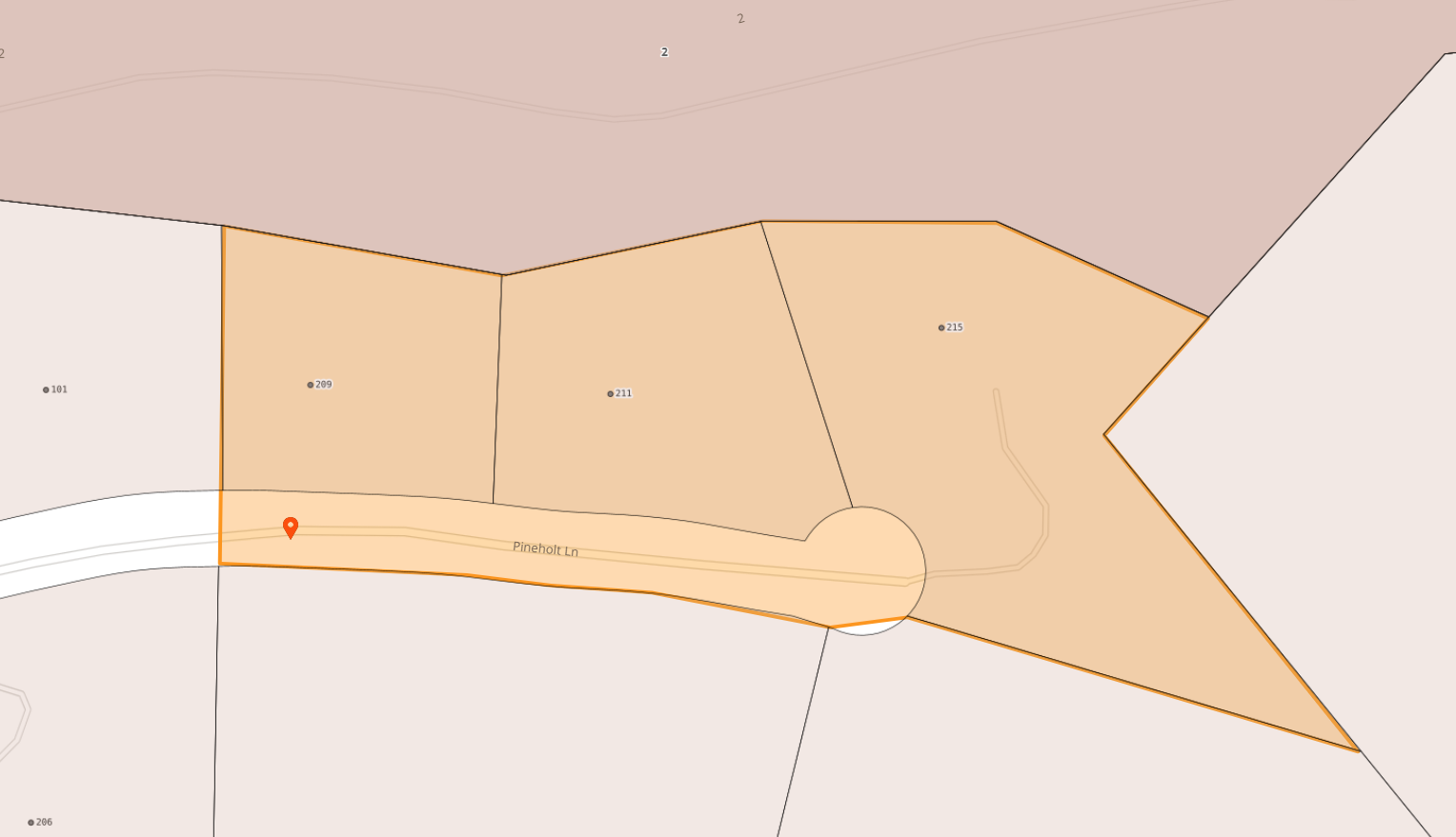 Map of Pineholt Ln in Flat Rock Map of Pineholt Ln in Flat Rock
