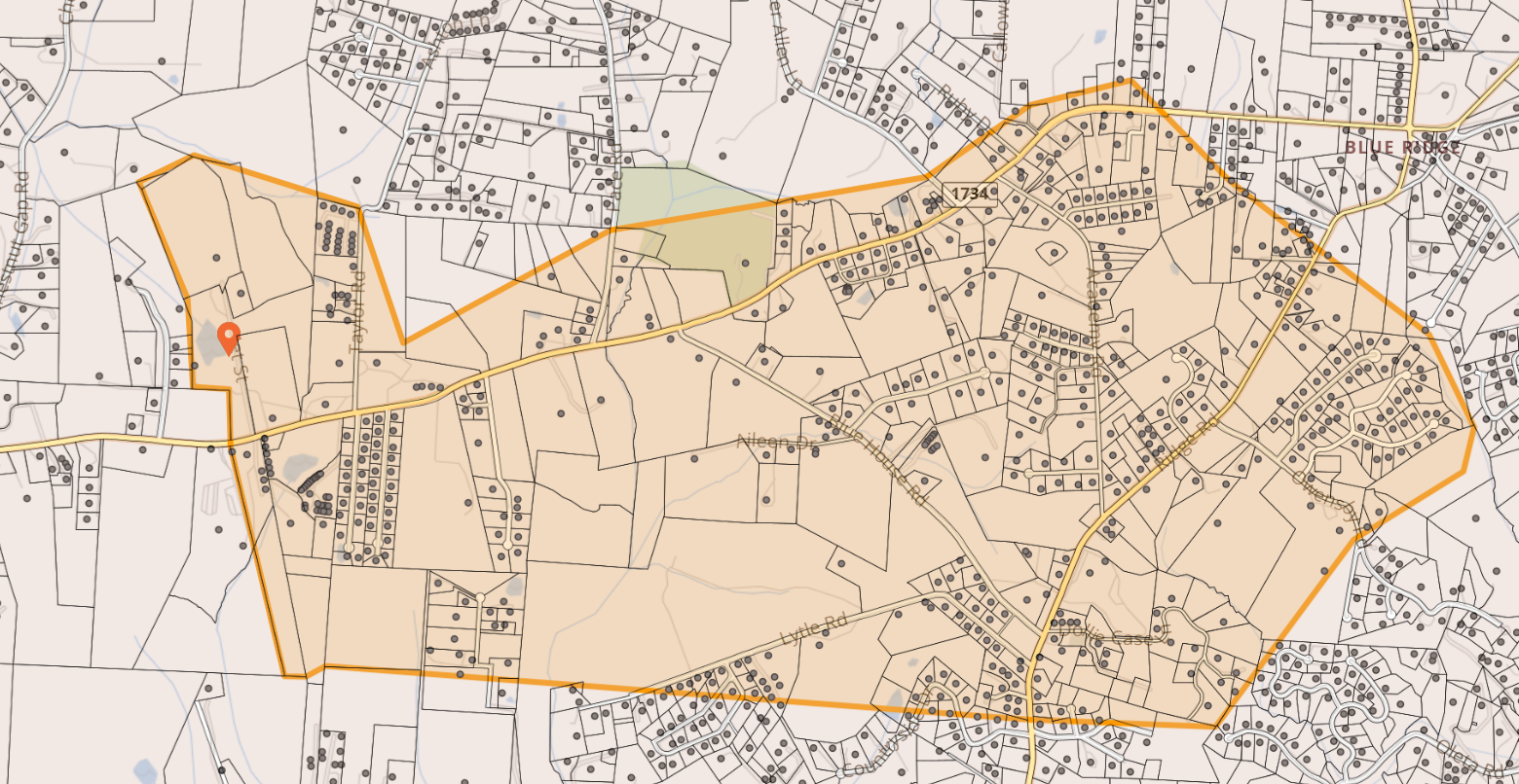 Map of the area of Sugarloaf Rd, Blue House Rd, Academy Rd, Owensby Rd in Hendersonville Map of the area of Sugarloaf Rd, Blue House Rd, Academy Rd, Owensby Rd in Hendersonville