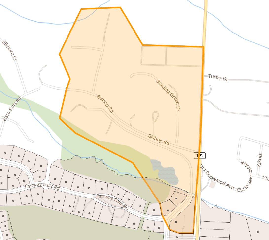 Map of Vista Falls Rd area in Mills River Map of Vista Falls Rd area in Mills River