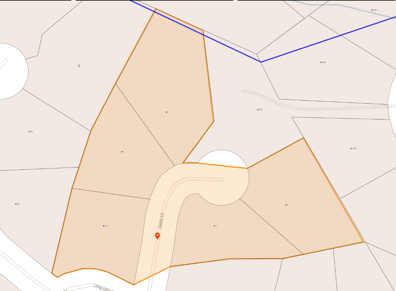 Map of Galax Ln in Hendersonville Map of Galax Ln in Hendersonville