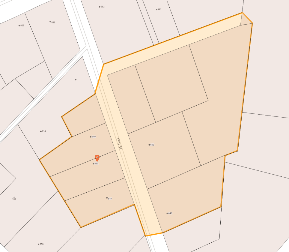 Map of Elm St in Hendersonville NC