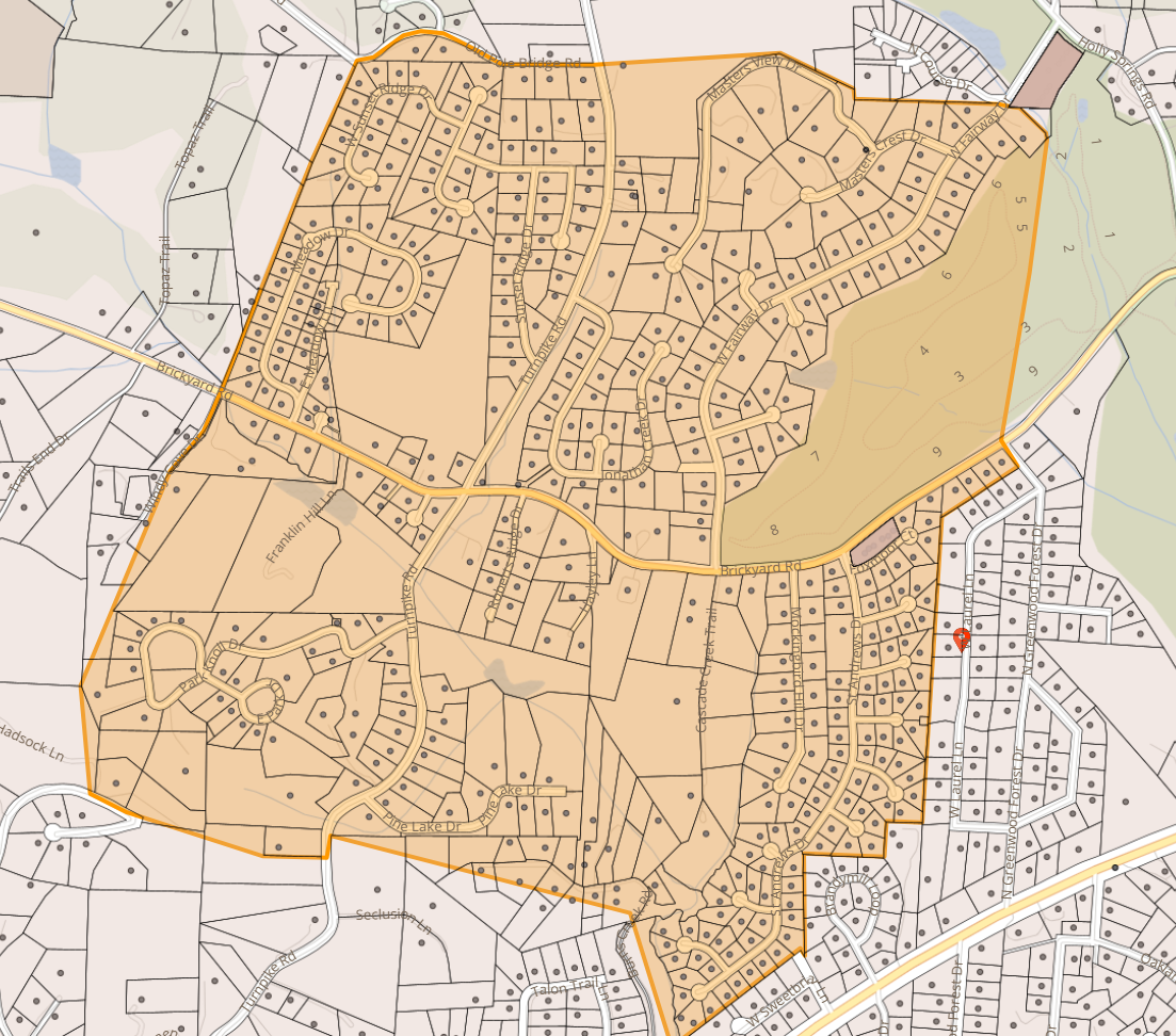 Map of Brickyard Rd area in Etowah Map of Brickyard Rd area in Etowah