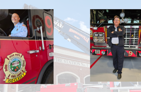 Photo of two firefighters 