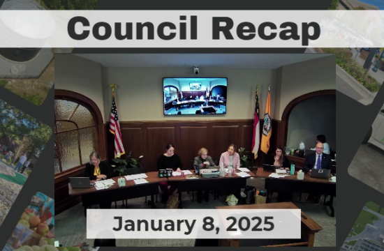 Thumbnail of Council Recap video, showing City Council members seated.