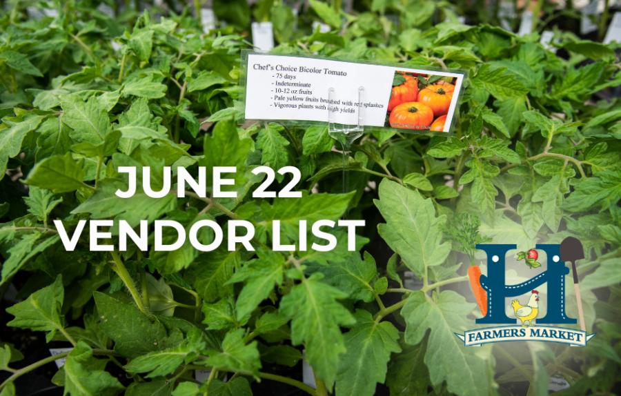Vendor List for June 22nd Hendersonville Farmers Market