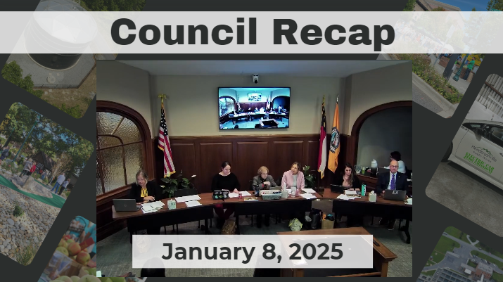 Thumbnail of Council Recap video, showing City Council members seated.