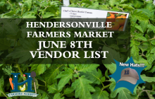 Vendor List for June 8th Hendersonville Farmers Market 
