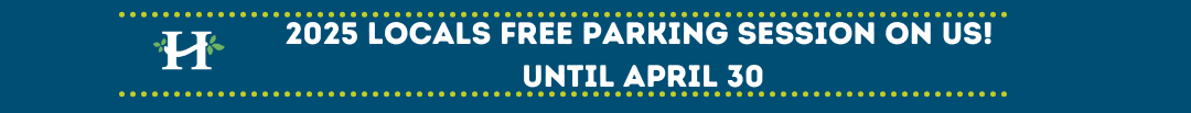 2025 LOCALS Free Parking SEssion on us!  UNtil April 30