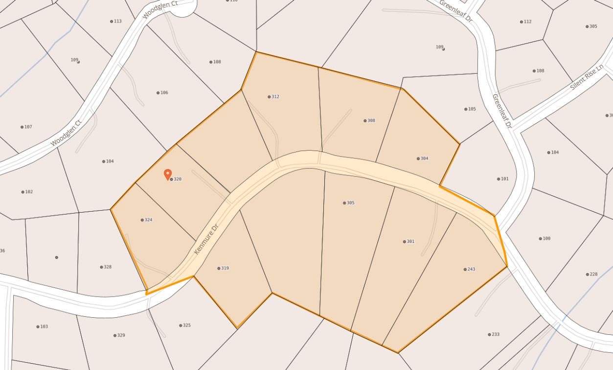Map of Kenmure Dr in Flat Rock Map of Kenmure Dr in Flat Rock