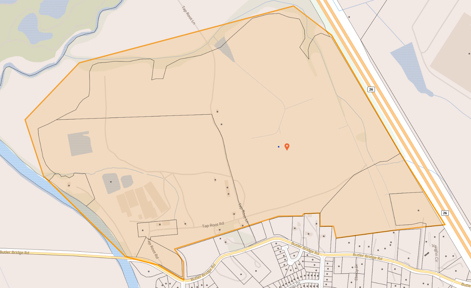 Map of Tap Root Community off Butler Bridge Rd in Fletcher Map of Tap Root Community off Butler Bridge Rd in Fletcher