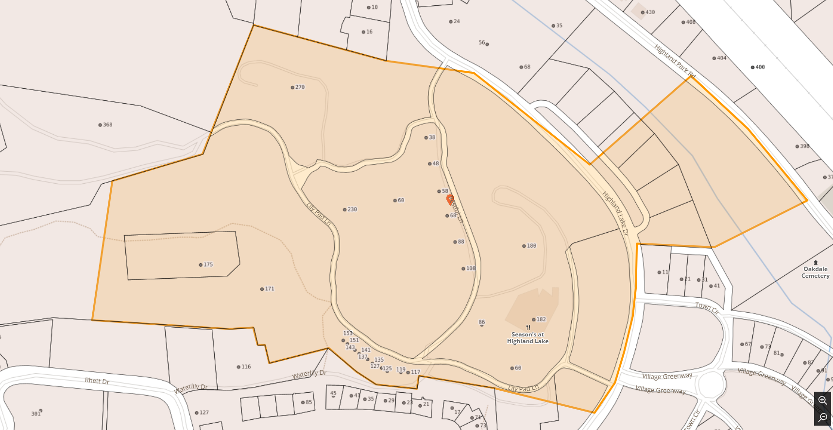 Map of Highland Lake Dr in Flat Rock- Part 2 Map of Highland Lake Dr in Flat Rock- Part 2