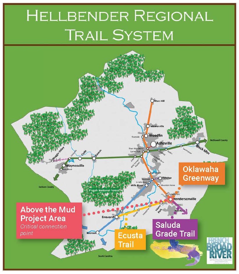 Map of Hellbender Trail Network