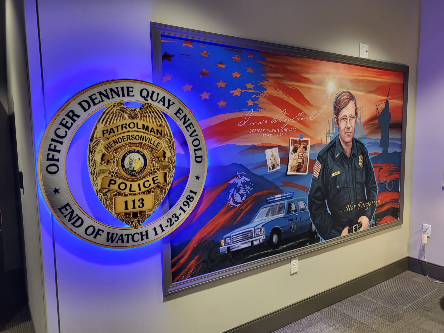 Mural honoring Officer Enevold