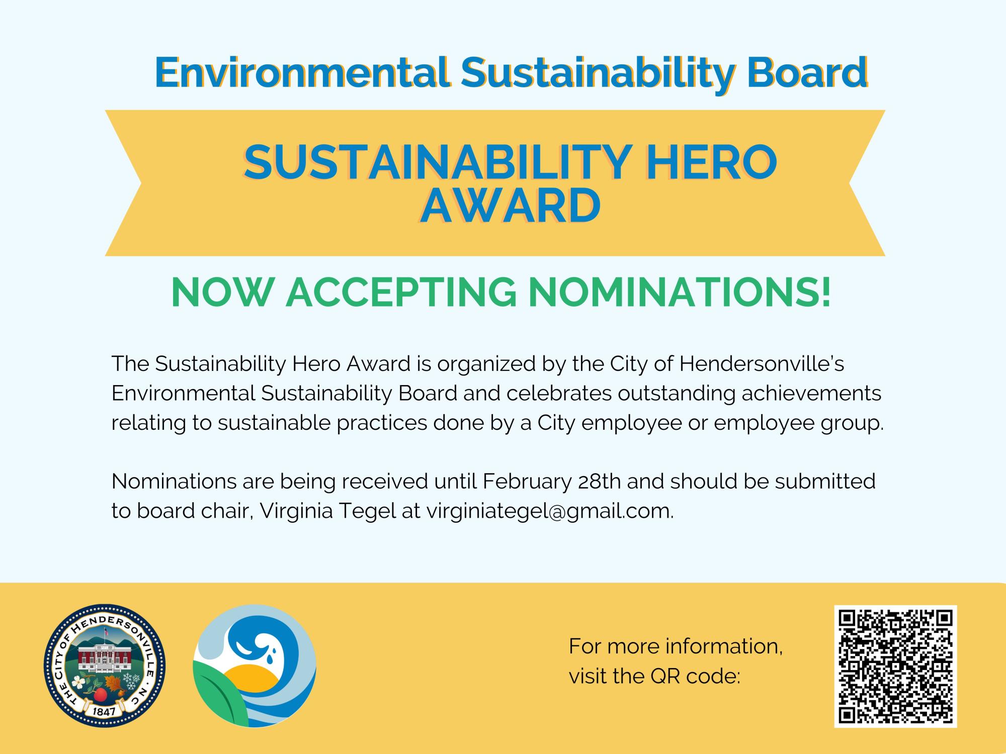 Sustainability Hero Award flyer