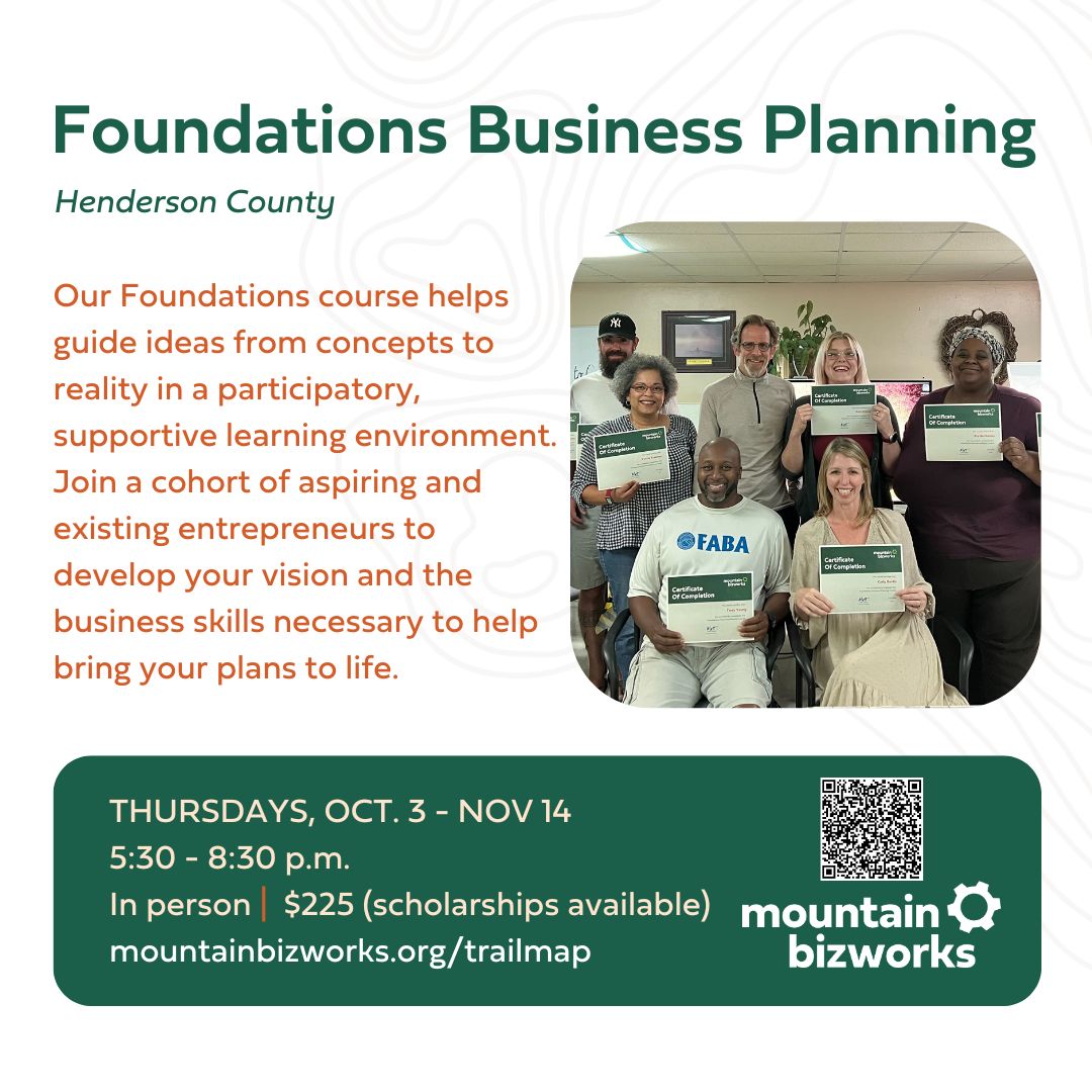 Foundations course information. Class starts October 3