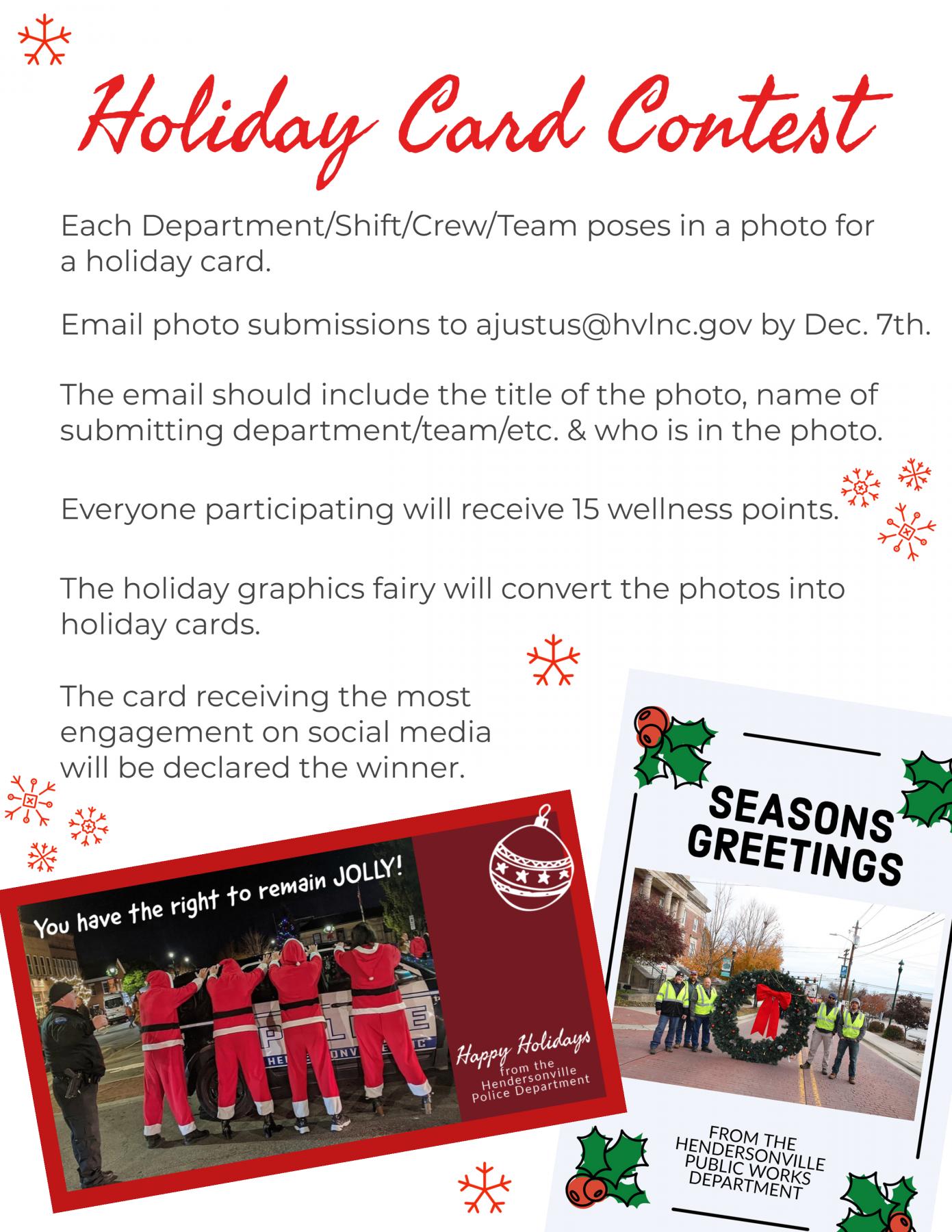 Holiday Card Contest City of Hendersonville, NC Official Website